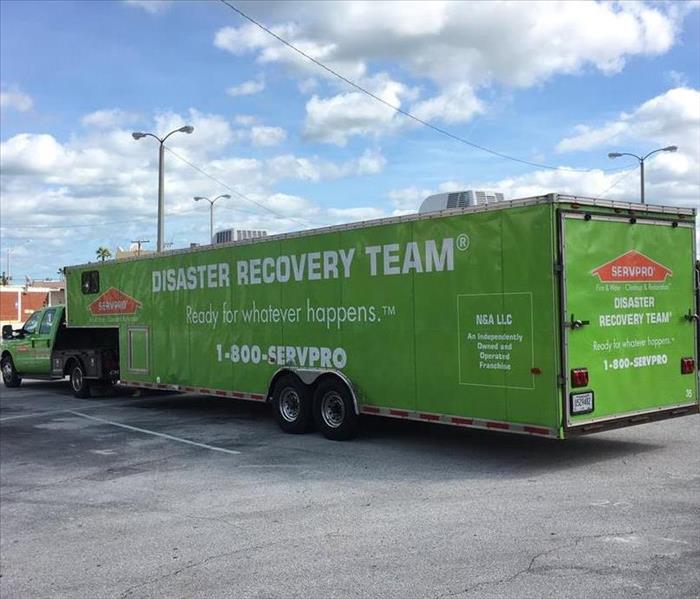 Parked Disaster Recovery Truck.