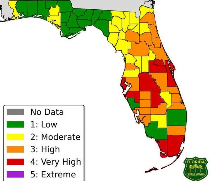 Copy of Florida Map Showing Most Endangered Counties to Stormsn